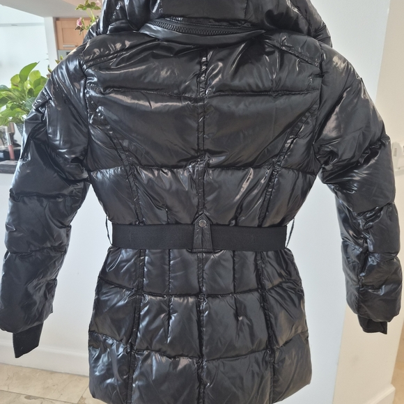SAM Girls Glossy Black PUFFER with Hood And Belt. Outerwear Size 10Y - Picture 9 of 9